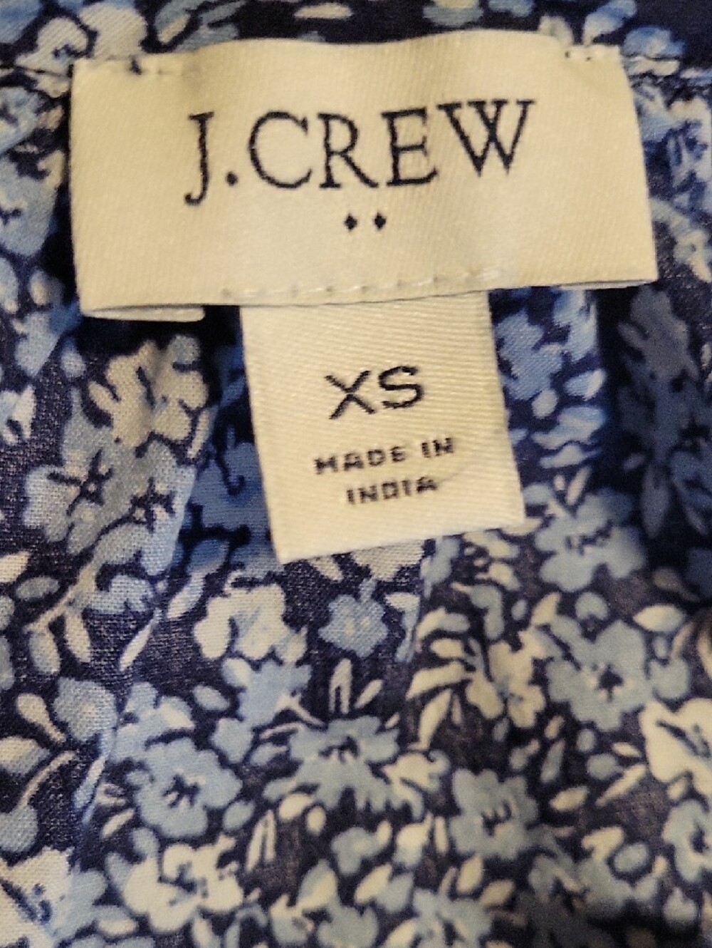 J. Crew Navy Blue Floral Long-Sleeve Button Shirt - Picture 2 of 6